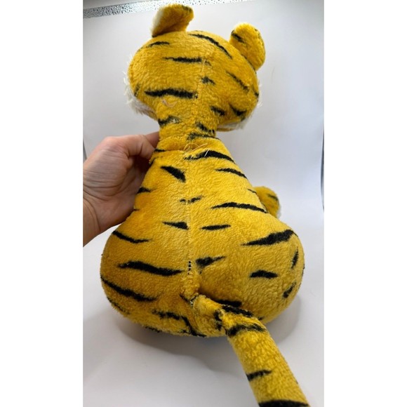 VINTAGE SILK PLUSH TIGER STUFFED JUNGLE CAT CARNIVAL PRIZE GUND KNICKERBOCKER - Picture 5 of 8